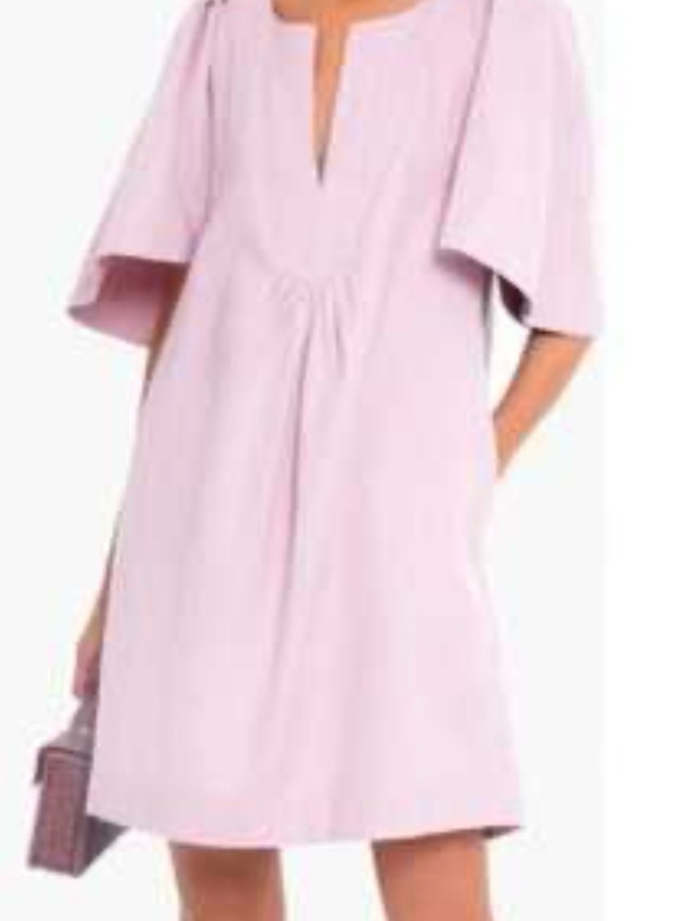 Bohemian Pomander Place Small Pink Shift Dress with Keyhole Neckline